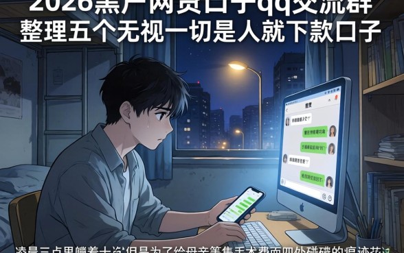 2026黑户网贷口子qq交流群，整理五个无视一切是人就下款口子