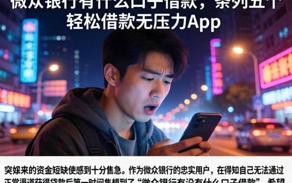 微众银行有什么口子借款，条列五个轻松借款无压力app
