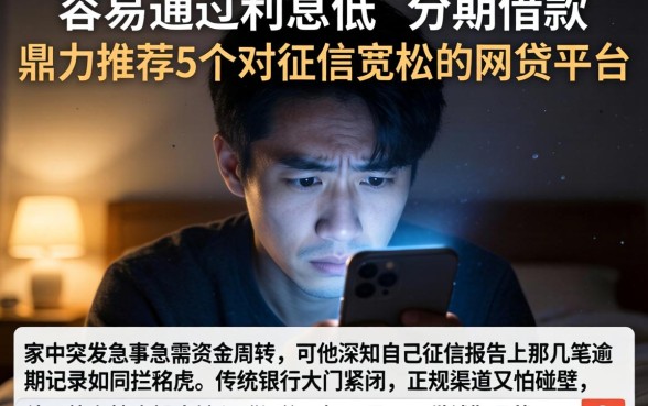 容易通过利息低的分期借款，鼎力推荐5个对征信宽松的网贷平台