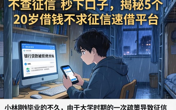 不查征信的秒下口子，揭秘5个20岁借钱不求征信速借平台