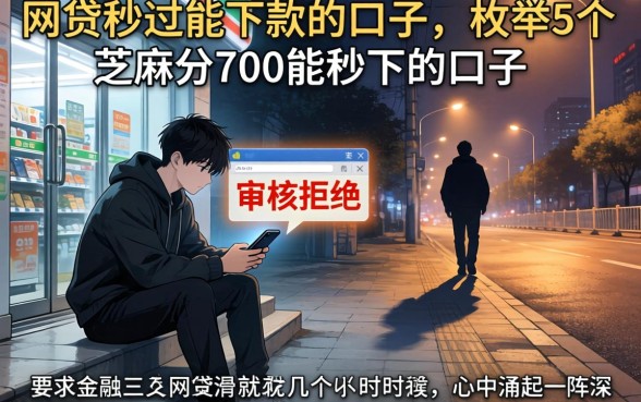 网贷秒过能下款的口子，枚举5个芝麻分700能秒下的口子