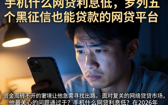 手机什么网贷利息低，罗列五个黑征信也能贷款的网贷平台