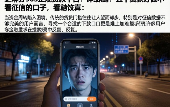 芝麻分565正规贷款平台，详细阐述五个贷款好做不看征信的口子