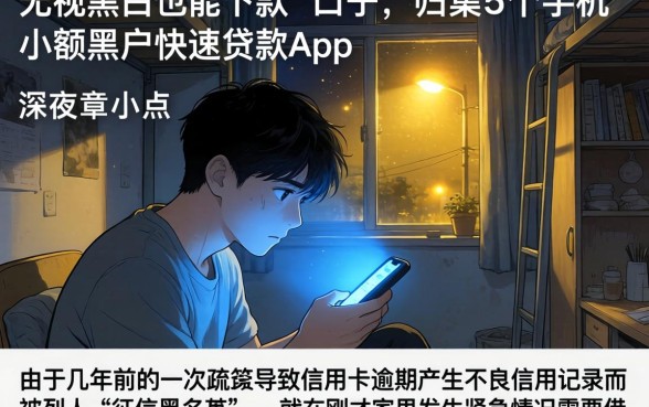 无视黑白也能下款的口子，归集5个手机小额黑户快速贷款app