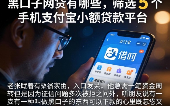 黑口子网贷有哪些，筛选5个手机支付宝小额贷款的平台