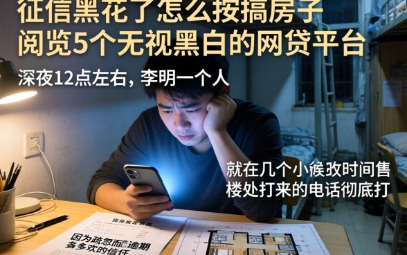 征信黑花了怎么按揭房子，概览5个无视黑白的网贷平台