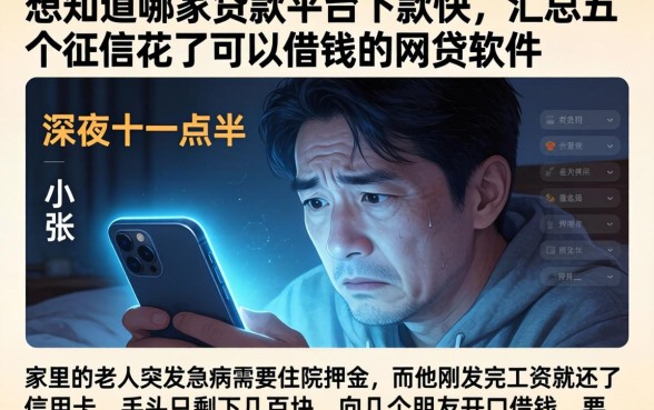 想知道哪家贷款平台下款快，汇总五个征信花了可以借钱的网贷软件