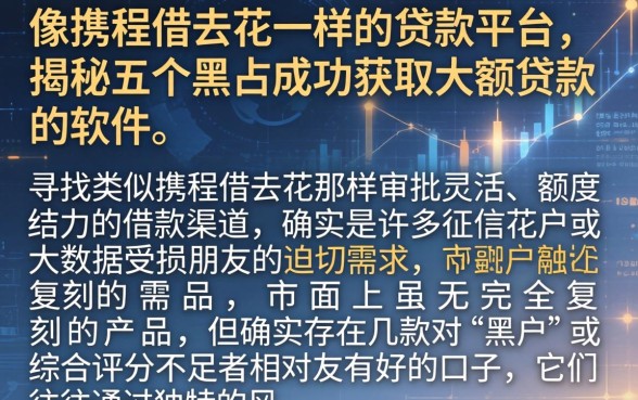 像携程借去花一样的贷款平台，揭秘五个黑户成功获取大额贷款的软件