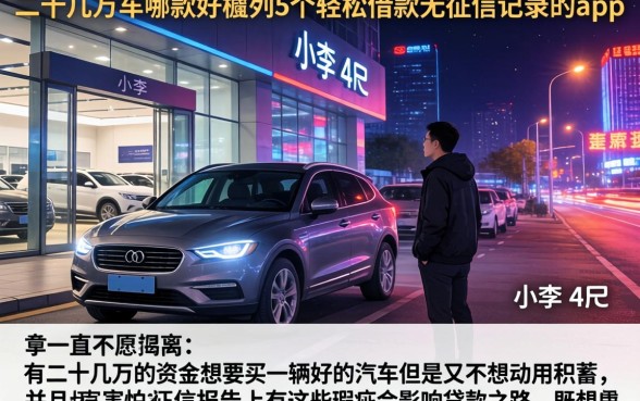二十几万车哪款好，胪列5个轻松借款无征信记录的app