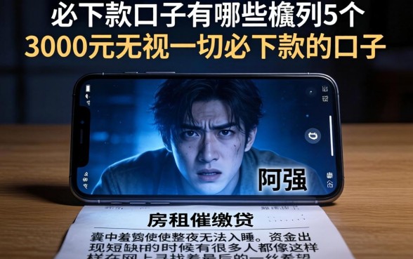 必下款口子有哪些，胪列5个3000元无视一切必下款的口子