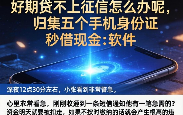 好期贷不上征信怎么办呢，归集五个手机身份证秒借现金的软件