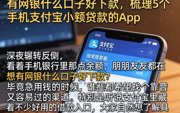 有网银什么口子好下款，梳理5个手机支付宝小额贷款的app