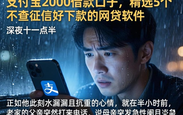 支付宝2000借款口子，精选5个不查征信好下款的网贷软件