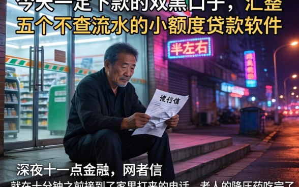 今天一定下款的双黑口子，汇整五个不查流水的小额度贷款软件