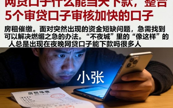 网贷口子什么能当天下款，整合5个审贷口子审核加快的口子