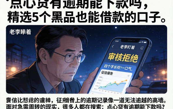 点心贷有逾期能下款吗，精选5个黑户也能借款的口子