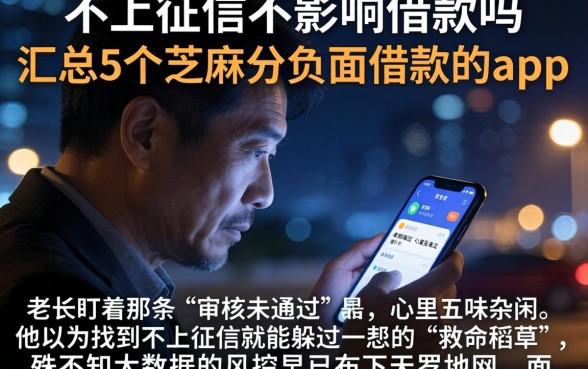 不上征信不影响借款吗，汇总5个芝麻分负面借款的app
