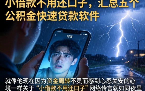 小借款不用还口子，汇总五个公积金快速贷款软件