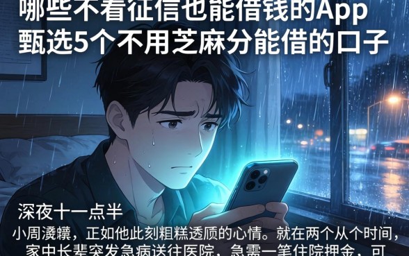 哪些不看征信也能借钱的app，甄选5个不用芝麻分能借的口子