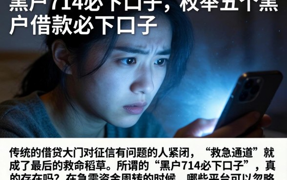 黑户714必下口子，枚举五个黑户借款必下口子