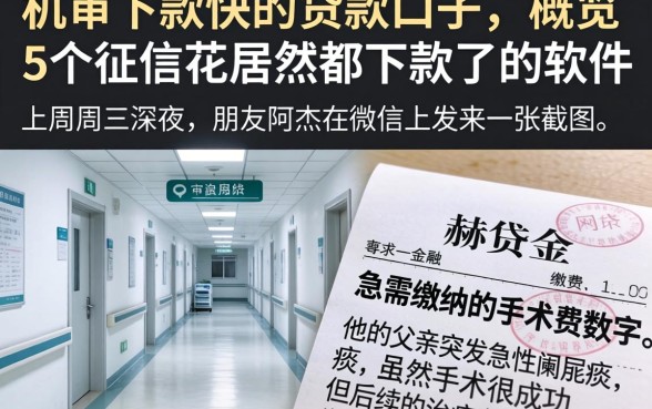 机审下款快的贷款口子，概览5个征信花居然都下款了的软件