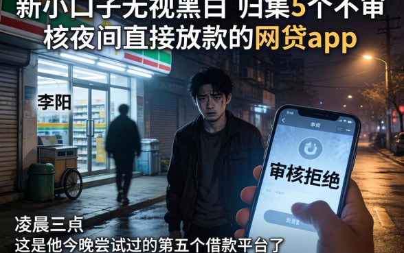 新小口子无视黑白，归集5个不审核夜间直接放款的网贷app