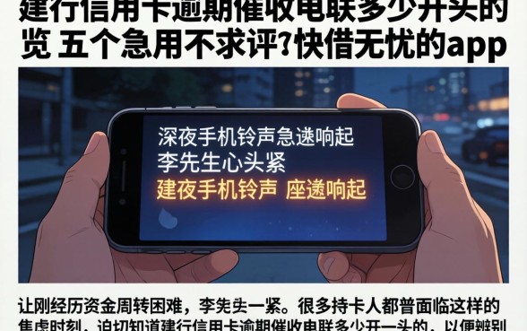建行信用卡逾期催收电联多少开头的，概览五个急用不求评分快借无忧的app