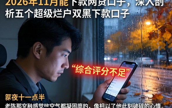 2026年11月能下款的网贷口子，深入剖析五个超级烂户双黑下款口子