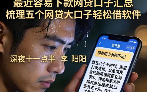 最近容易下款的网贷口子汇总，梳理五个网贷大口子轻松借软件