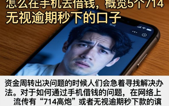 怎么在手机去借钱，概览5个714无视逾期秒下的口子