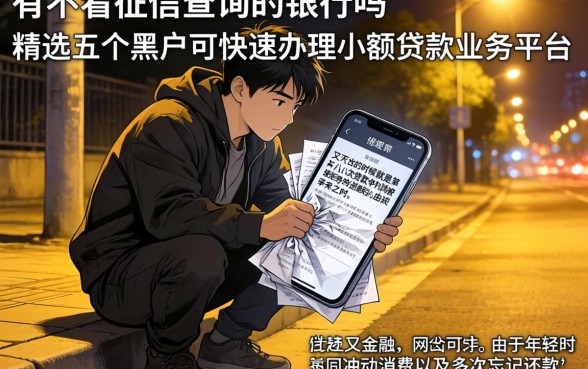 有不看征信查询的银行吗，精选五个黑户可快速办理小额贷款业务的平台