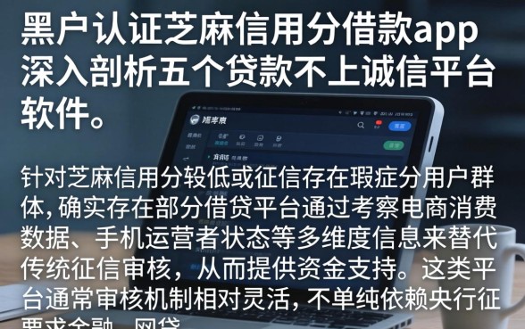 黑户认证芝麻信用分借款app，深入剖析五个贷款不上诚信平台的软件