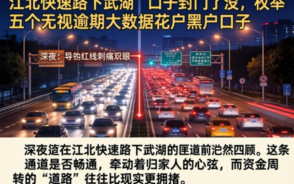 江北快速路下武湖的口子封了没，枚举五个无视逾期大数据花户黑户口子