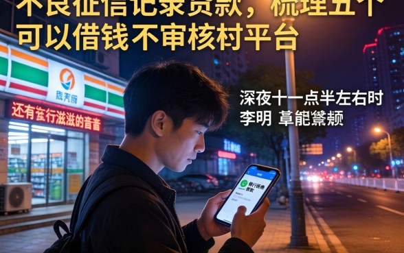 不良征信记录贷款，梳理五个可以借钱不用审核的平台
