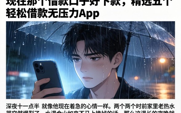 现在那个借款口子好下款，精选五个轻松借款无压力app
