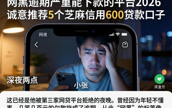 网黑逾期严重能下款的平台2026，诚意推荐5个芝麻信用600贷款口子