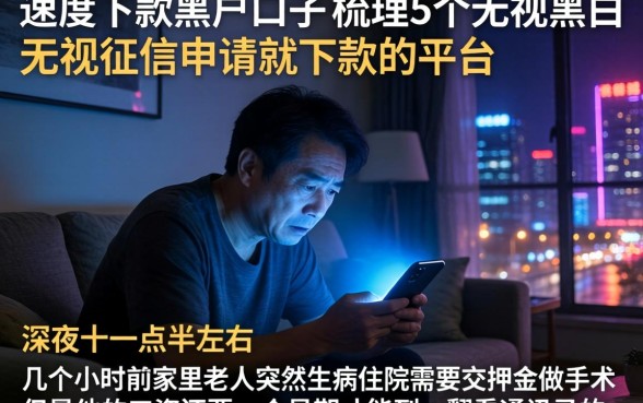 速度下款黑户口子，梳理5个无视黑白无视征信申请就下款的平台