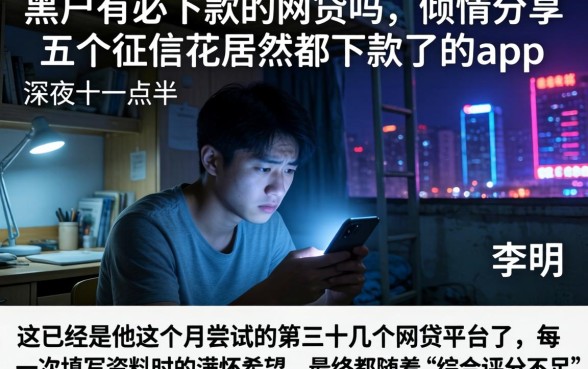 黑户有必下款的网贷吗，倾情分享五个征信花居然都下款了的app