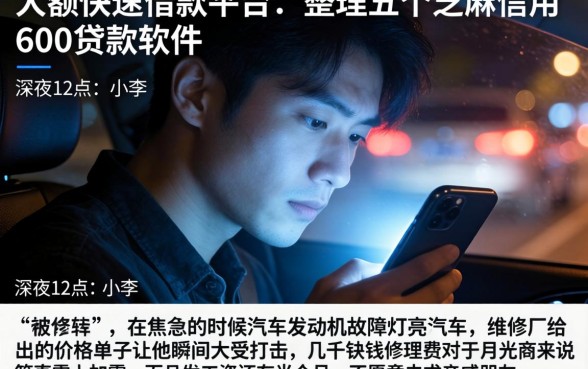 大额快速借款平台，整理五个芝麻信用600贷款软件