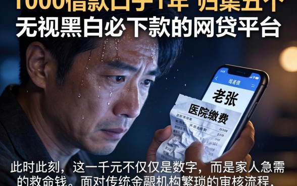 1000借款口子1年,归集五个无视黑白必下款的网贷平台