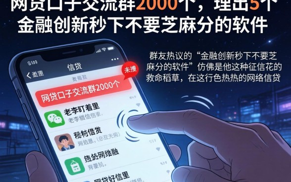 网贷口子交流群2000个，理出5个金融创新秒下不要芝麻分的软件