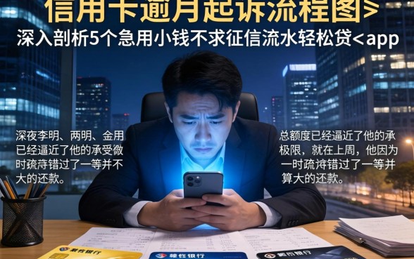 信用卡逾期起诉流程图，深入剖析5个急用小钱不求征信流水轻松贷的app