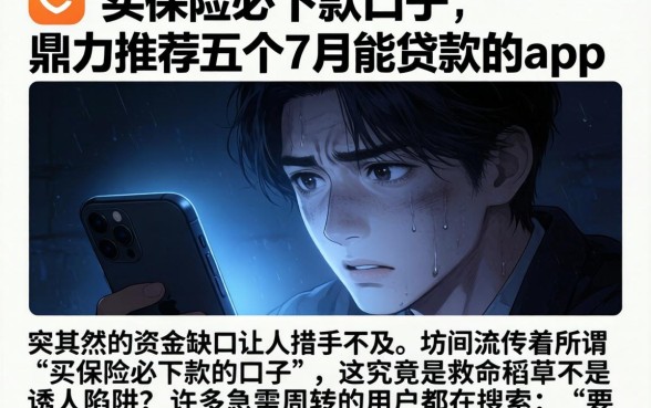 买保险必下款的口子，鼎力推荐五个7月能贷款的app