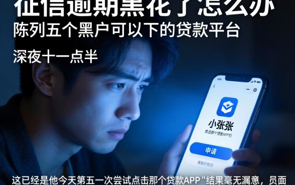 征信逾期黑花了怎么办，陈列五个黑户可以下的贷款平台