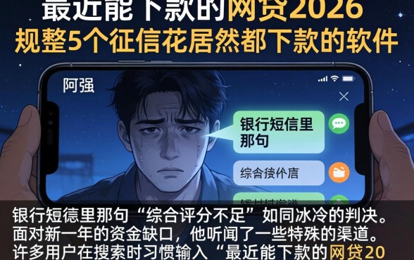 最近能下款的网贷2026，规整5个征信花居然都下款的软件