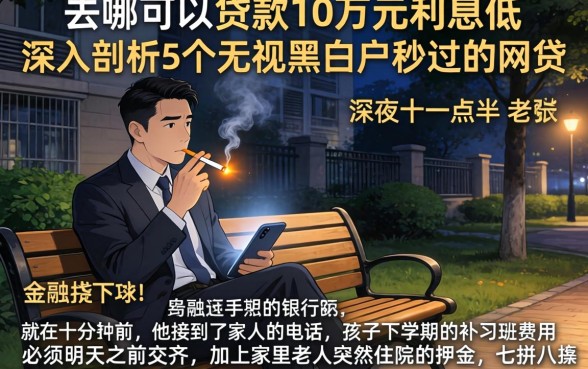 去哪可以贷款10万元利息低，深入剖析5个无视黑白户秒过的网贷