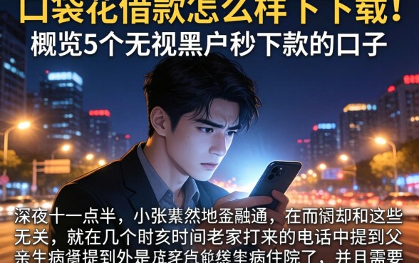 口袋花借款怎么样下下载，概览5个无视黑户秒下款的口子
