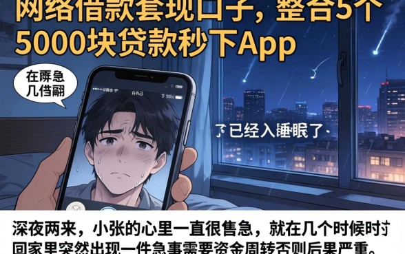 网络借款套现口子，整合5个5000块贷款秒下app