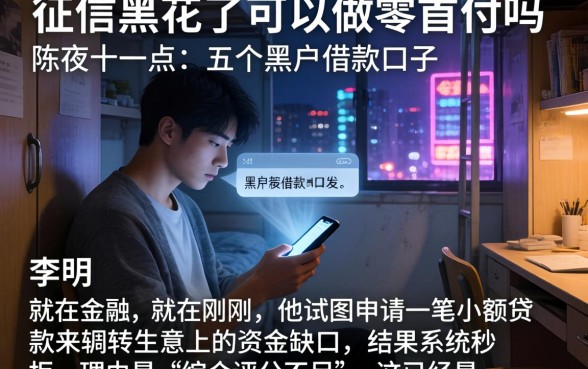 征信黑花了可以做零首付吗，陈列五个黑户借款口子