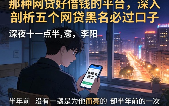 那种网贷好借钱的平台，深入剖析五个网贷黑户必过口子